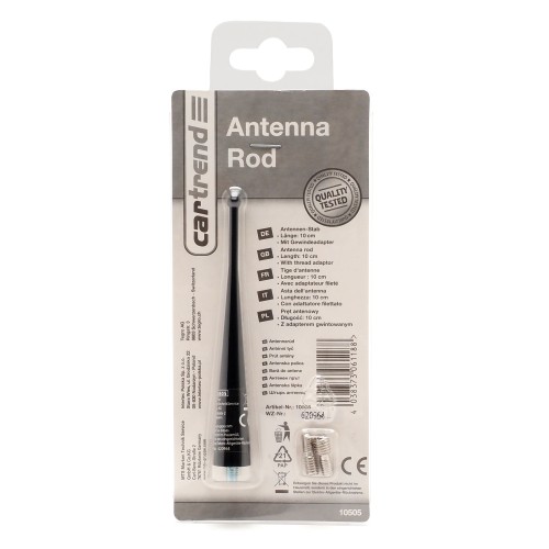 CARTREND Antennenstab im sportlichen Design mit Gewindeadapter 10 cm